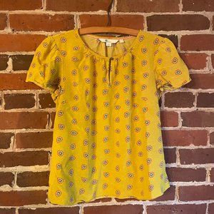 Boden Phoebe Top in Saffron, size 6P